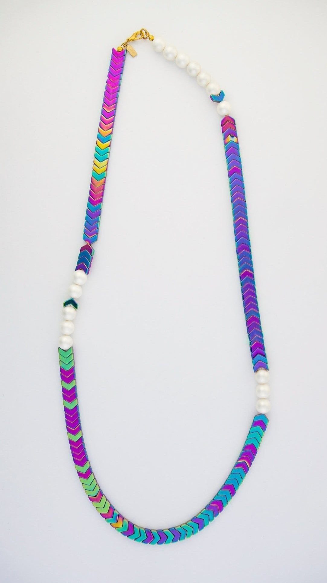 ISSEY PEARL AND HEMATITE NECKLACE