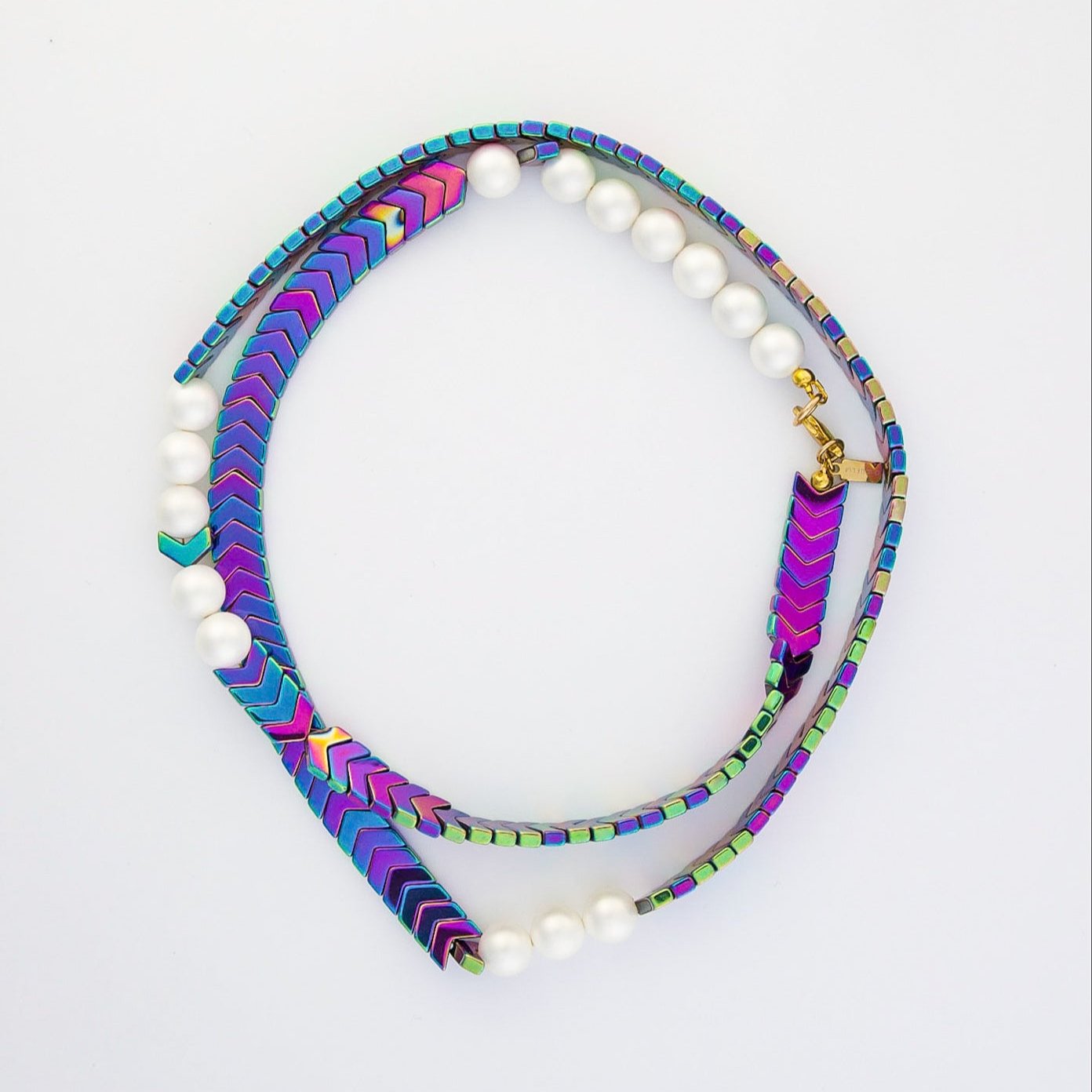 ISSEY PEARL AND HEMATITE NECKLACE