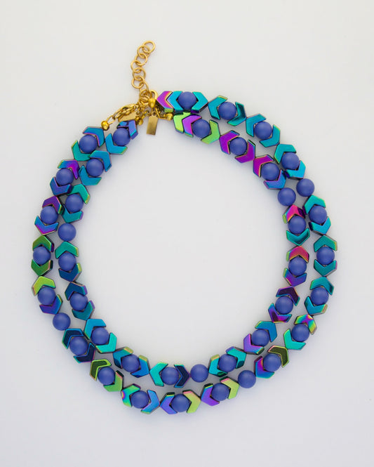 MARNI CERULEAN PEARL CHOKER